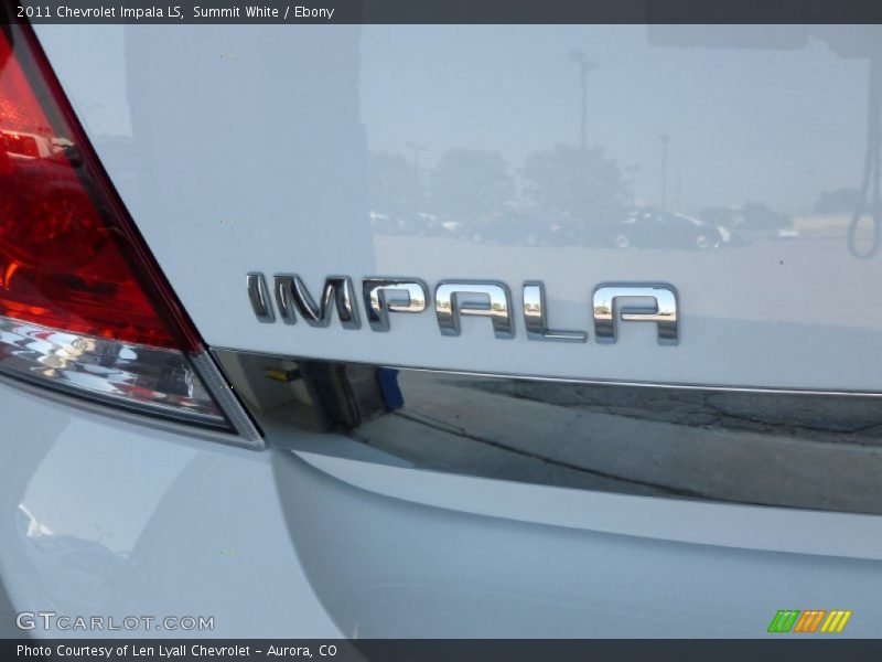 Summit White / Ebony 2011 Chevrolet Impala LS