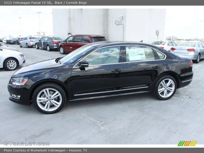 Black / Cornsilk Beige 2013 Volkswagen Passat V6 SEL