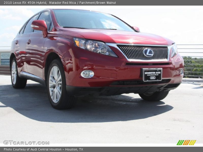 Matador Red Mica / Parchment/Brown Walnut 2010 Lexus RX 450h Hybrid