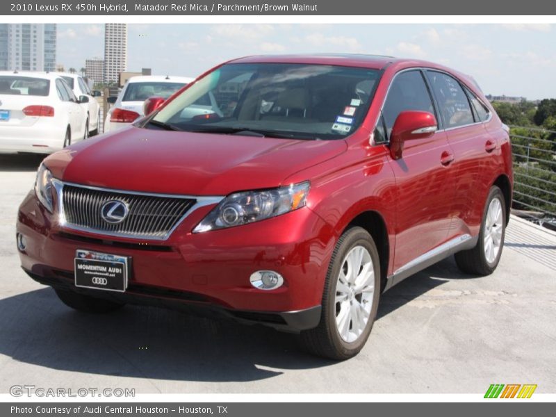 Matador Red Mica / Parchment/Brown Walnut 2010 Lexus RX 450h Hybrid