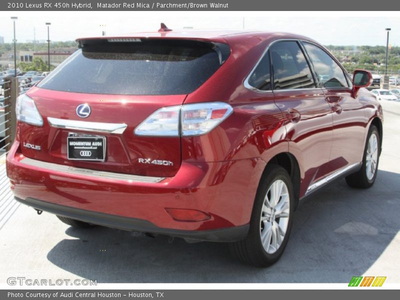 Matador Red Mica / Parchment/Brown Walnut 2010 Lexus RX 450h Hybrid