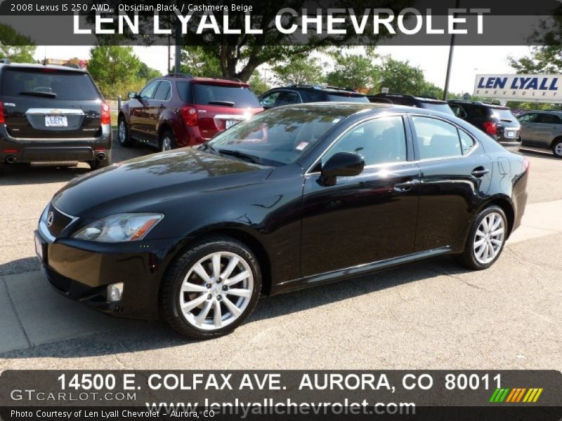 Obsidian Black / Cashmere Beige 2008 Lexus IS 250 AWD