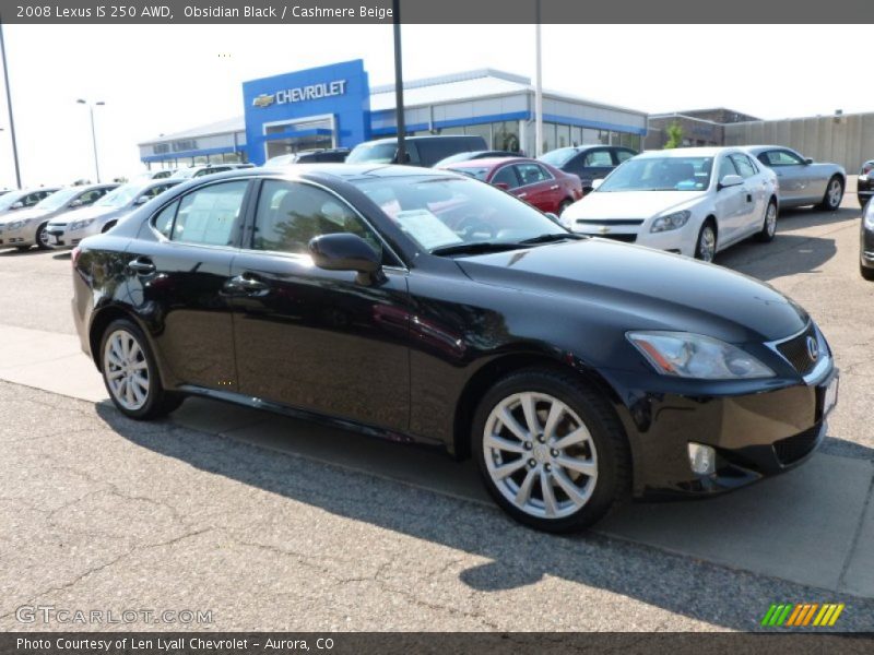 Obsidian Black / Cashmere Beige 2008 Lexus IS 250 AWD
