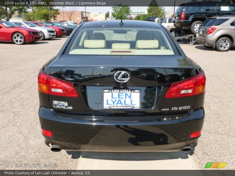 Obsidian Black / Cashmere Beige 2008 Lexus IS 250 AWD