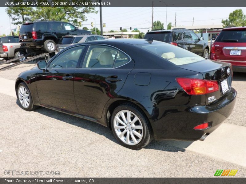 Obsidian Black / Cashmere Beige 2008 Lexus IS 250 AWD
