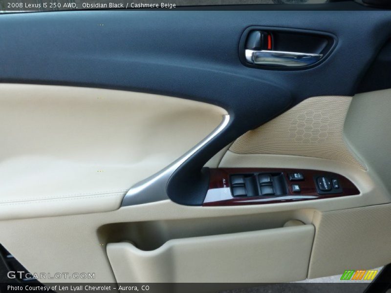 Obsidian Black / Cashmere Beige 2008 Lexus IS 250 AWD