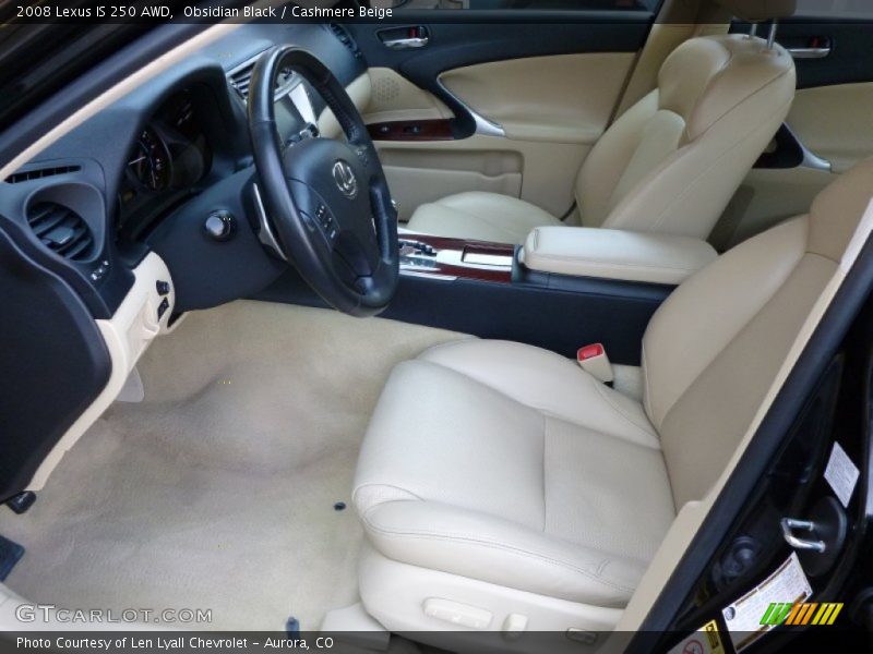 Obsidian Black / Cashmere Beige 2008 Lexus IS 250 AWD
