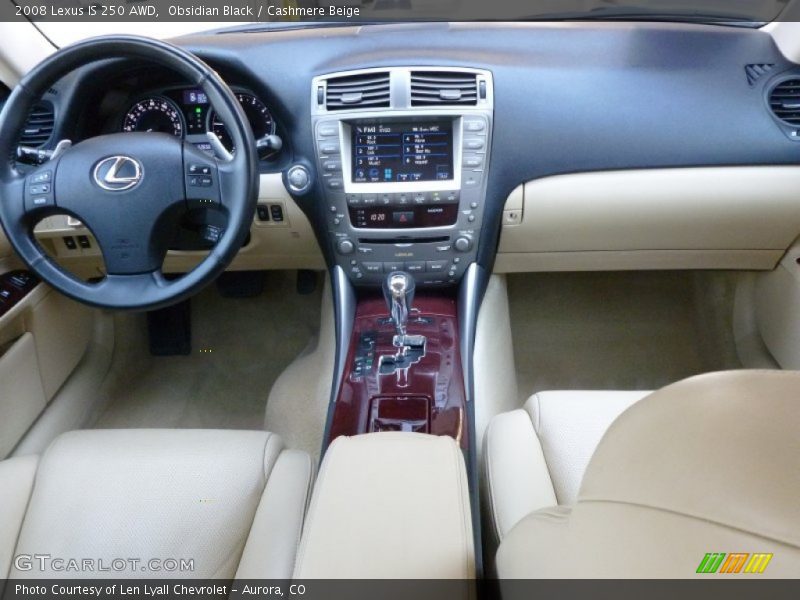 Obsidian Black / Cashmere Beige 2008 Lexus IS 250 AWD