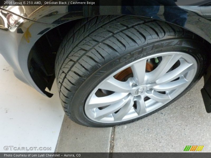 Obsidian Black / Cashmere Beige 2008 Lexus IS 250 AWD