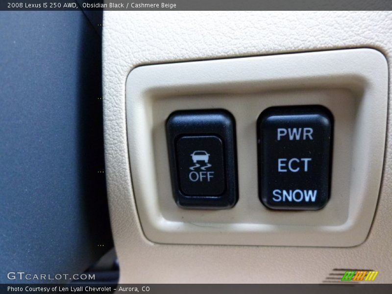 Obsidian Black / Cashmere Beige 2008 Lexus IS 250 AWD