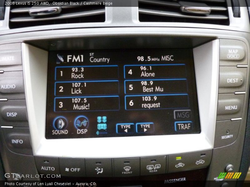 Obsidian Black / Cashmere Beige 2008 Lexus IS 250 AWD