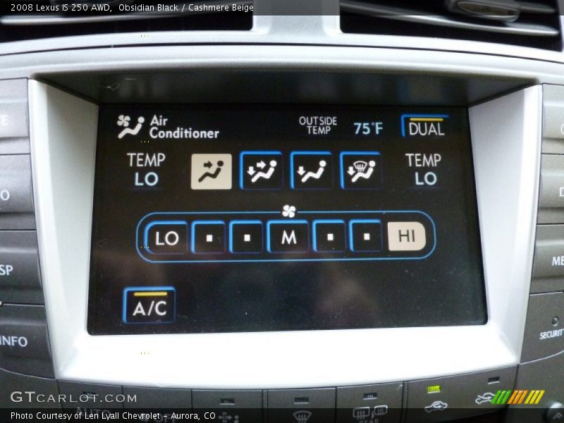 Obsidian Black / Cashmere Beige 2008 Lexus IS 250 AWD