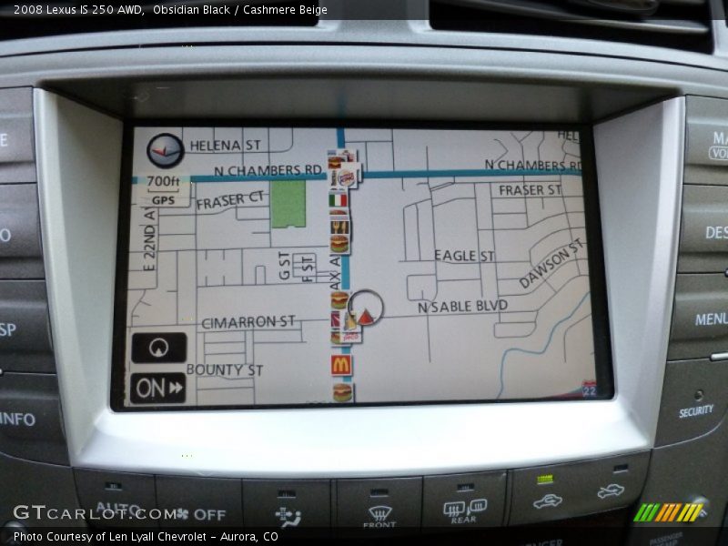 Obsidian Black / Cashmere Beige 2008 Lexus IS 250 AWD