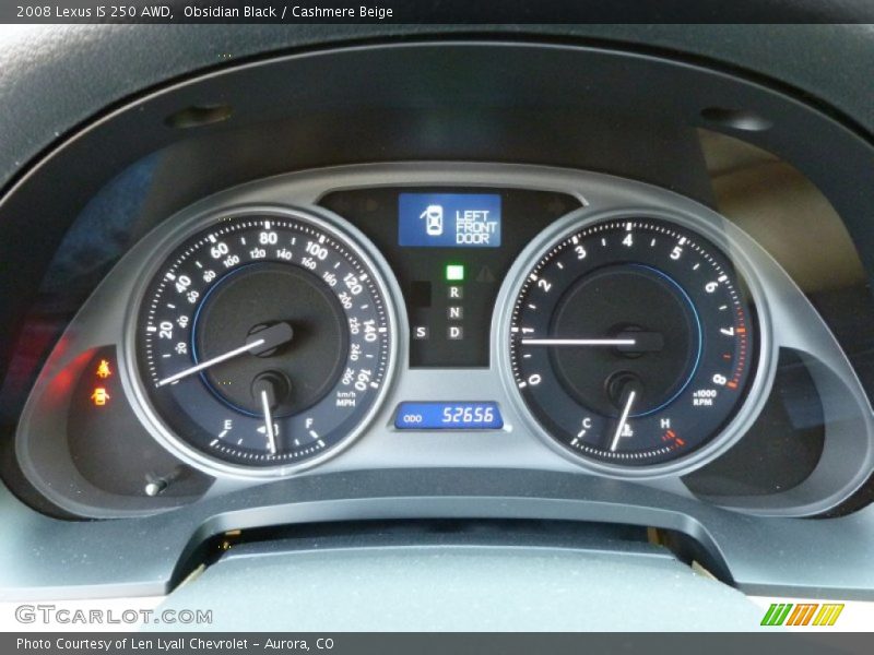 Obsidian Black / Cashmere Beige 2008 Lexus IS 250 AWD