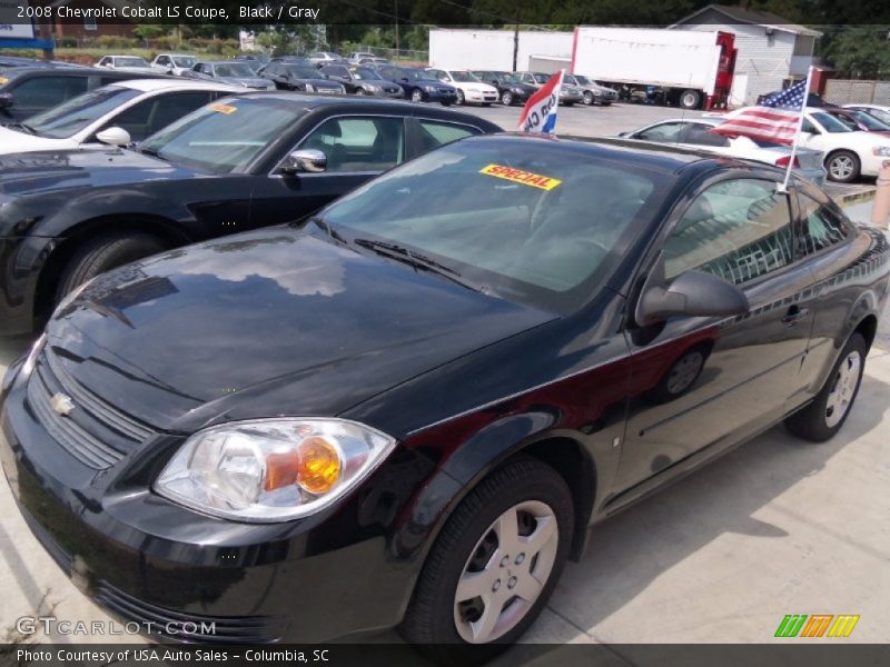 Black / Gray 2008 Chevrolet Cobalt LS Coupe