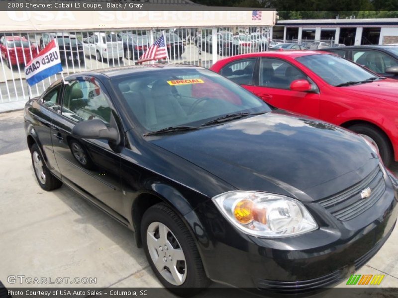 Black / Gray 2008 Chevrolet Cobalt LS Coupe