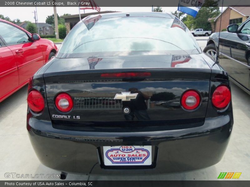 Black / Gray 2008 Chevrolet Cobalt LS Coupe