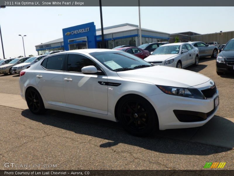 Snow White Pearl / Beige 2011 Kia Optima LX