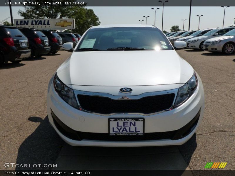 Snow White Pearl / Beige 2011 Kia Optima LX