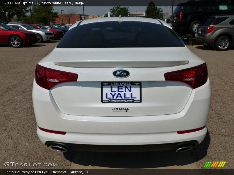 Snow White Pearl / Beige 2011 Kia Optima LX