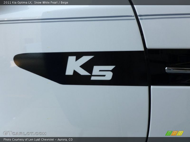 Snow White Pearl / Beige 2011 Kia Optima LX
