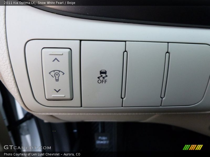 Snow White Pearl / Beige 2011 Kia Optima LX