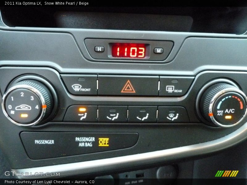 Snow White Pearl / Beige 2011 Kia Optima LX