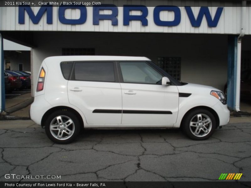 Clear White / Black Soul Logo Cloth 2011 Kia Soul +