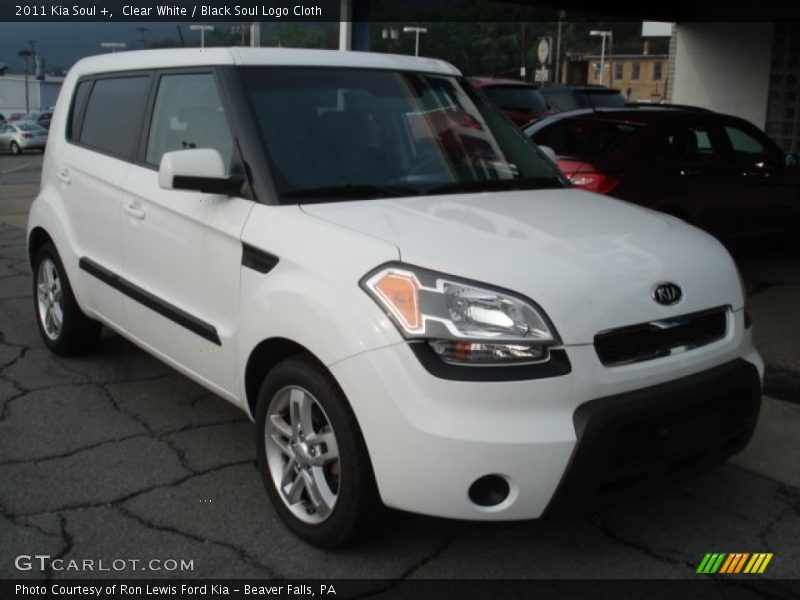 Clear White / Black Soul Logo Cloth 2011 Kia Soul +