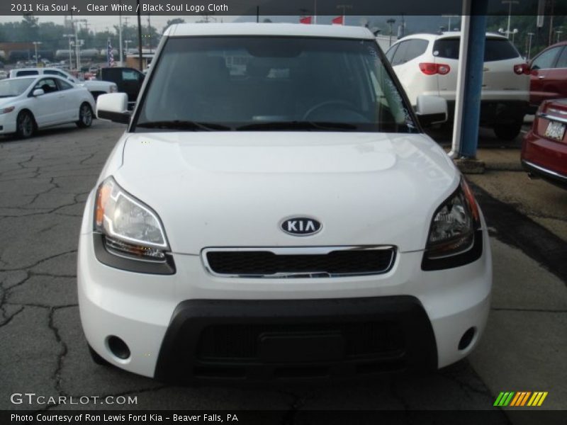 Clear White / Black Soul Logo Cloth 2011 Kia Soul +