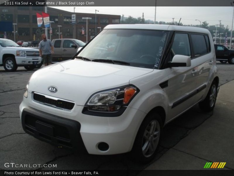 Clear White / Black Soul Logo Cloth 2011 Kia Soul +