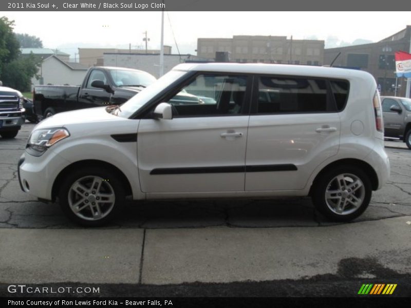 Clear White / Black Soul Logo Cloth 2011 Kia Soul +