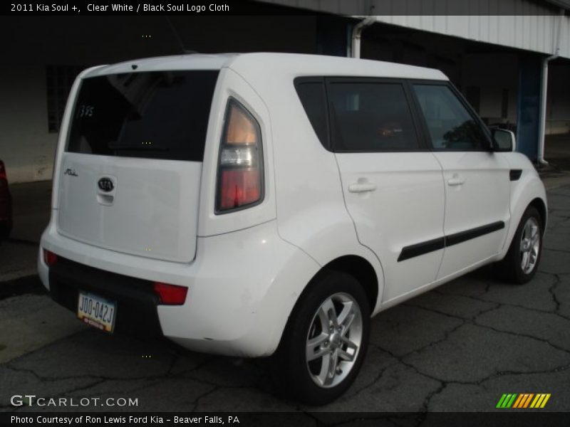 Clear White / Black Soul Logo Cloth 2011 Kia Soul +