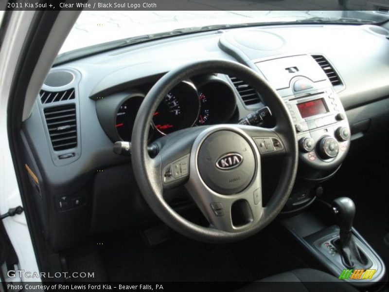 Clear White / Black Soul Logo Cloth 2011 Kia Soul +