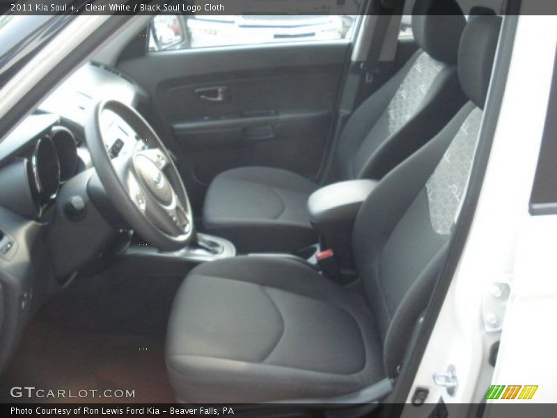 Clear White / Black Soul Logo Cloth 2011 Kia Soul +
