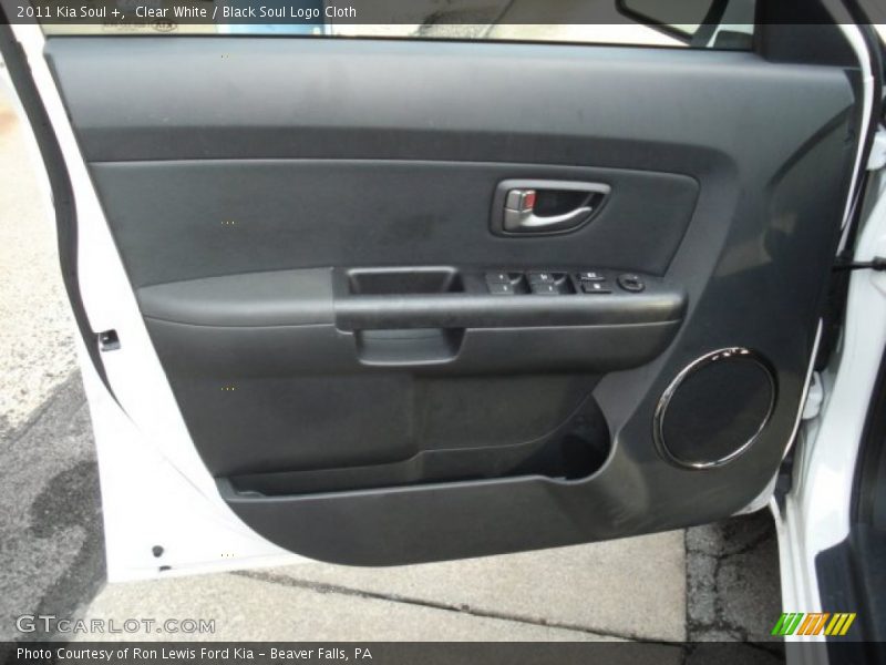 Clear White / Black Soul Logo Cloth 2011 Kia Soul +