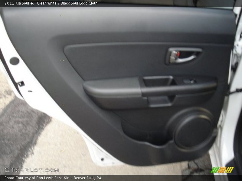 Clear White / Black Soul Logo Cloth 2011 Kia Soul +
