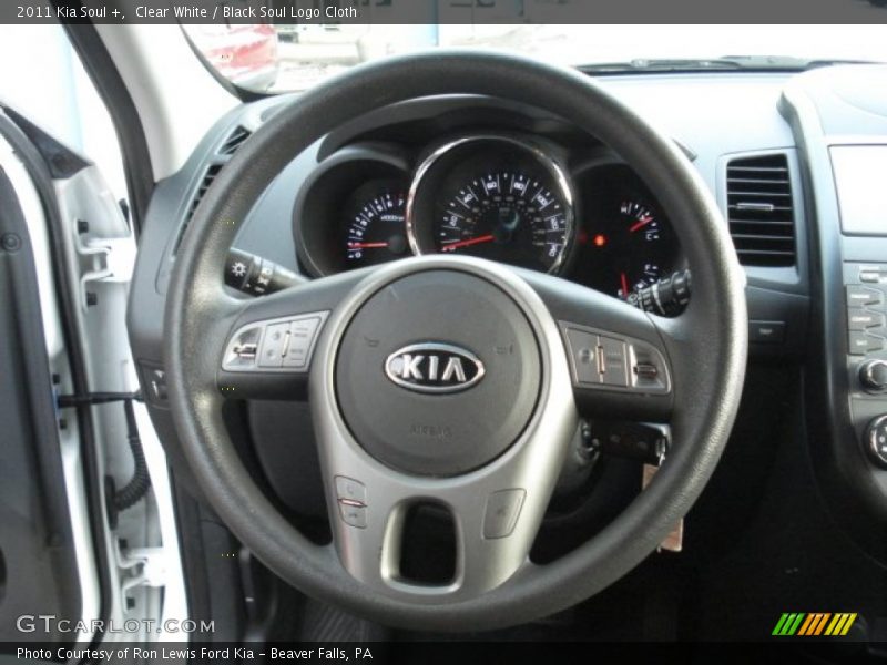 Clear White / Black Soul Logo Cloth 2011 Kia Soul +