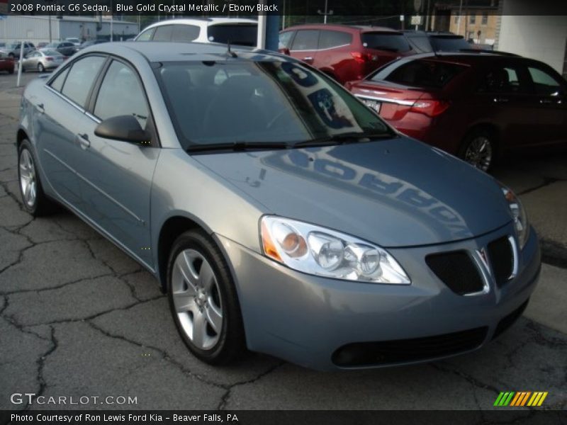 Blue Gold Crystal Metallic / Ebony Black 2008 Pontiac G6 Sedan