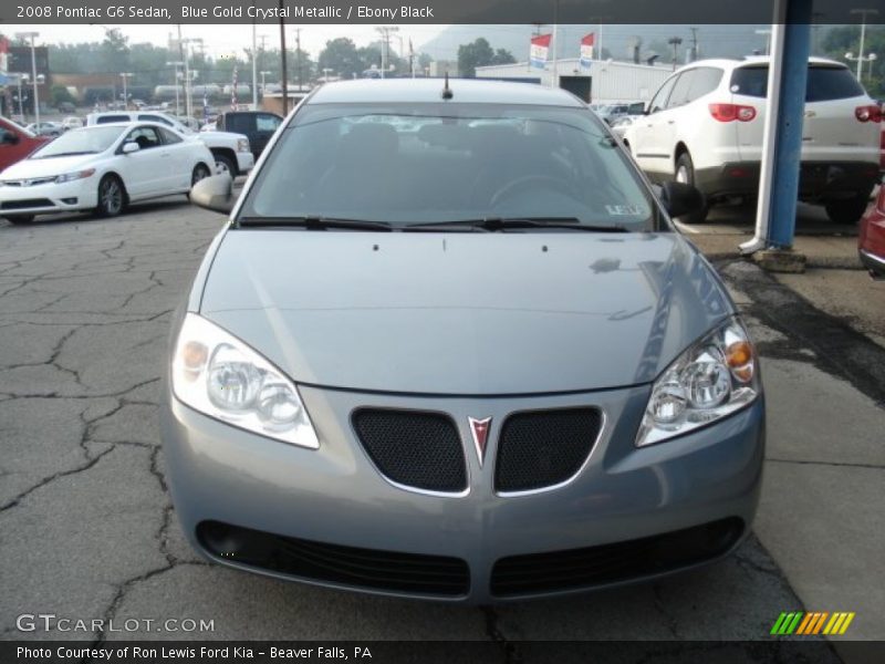 Blue Gold Crystal Metallic / Ebony Black 2008 Pontiac G6 Sedan