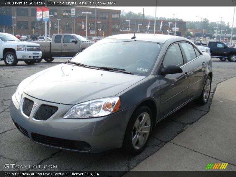 Blue Gold Crystal Metallic / Ebony Black 2008 Pontiac G6 Sedan