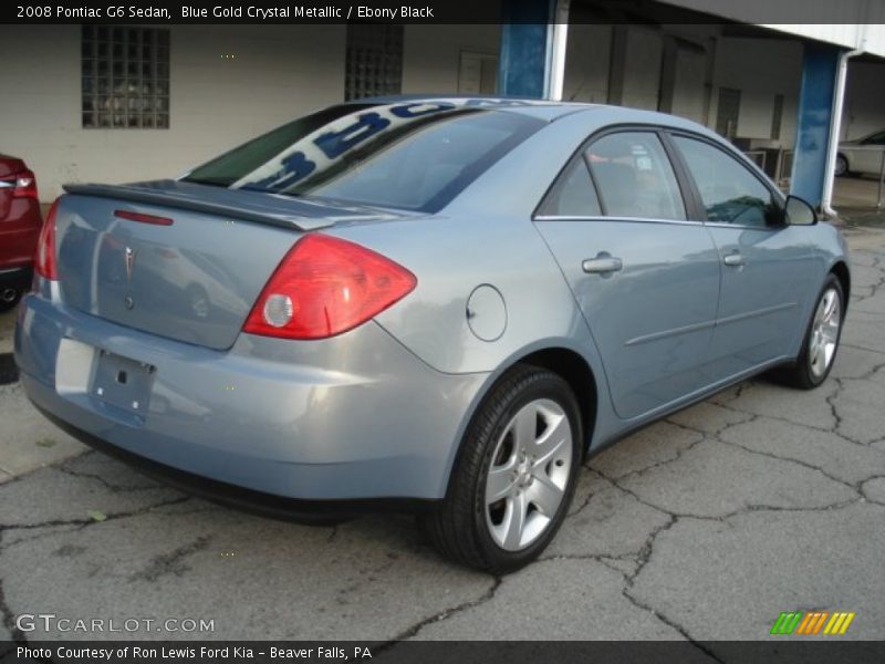 Blue Gold Crystal Metallic / Ebony Black 2008 Pontiac G6 Sedan