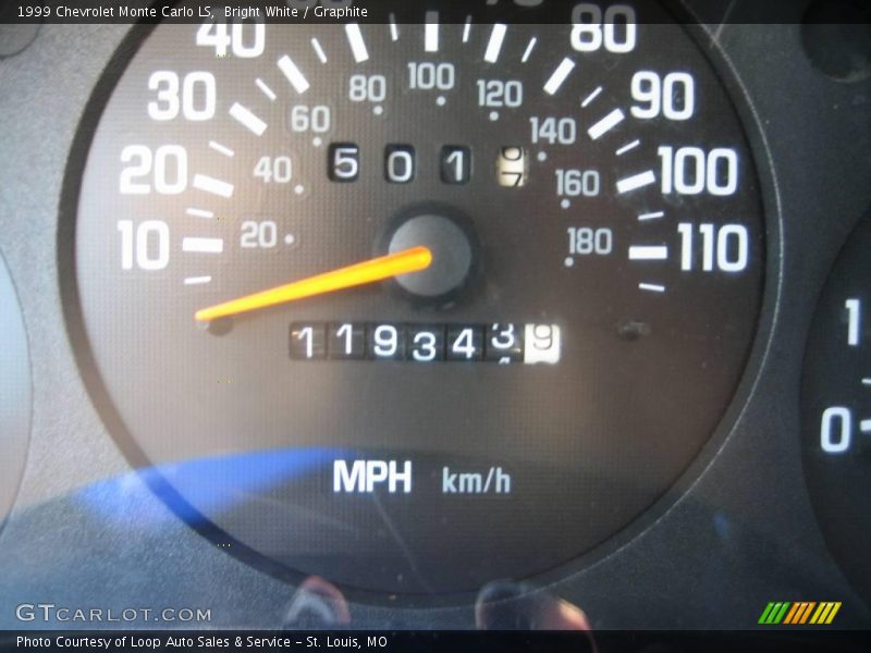 Bright White / Graphite 1999 Chevrolet Monte Carlo LS