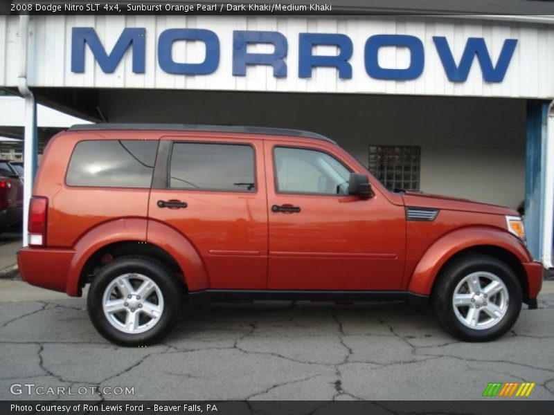 Sunburst Orange Pearl / Dark Khaki/Medium Khaki 2008 Dodge Nitro SLT 4x4