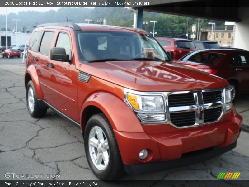 Sunburst Orange Pearl / Dark Khaki/Medium Khaki 2008 Dodge Nitro SLT 4x4