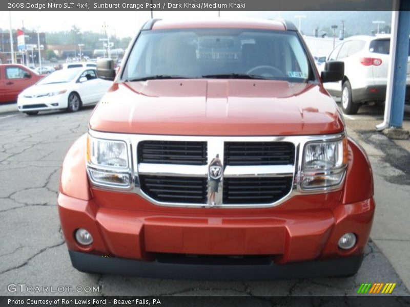 Sunburst Orange Pearl / Dark Khaki/Medium Khaki 2008 Dodge Nitro SLT 4x4