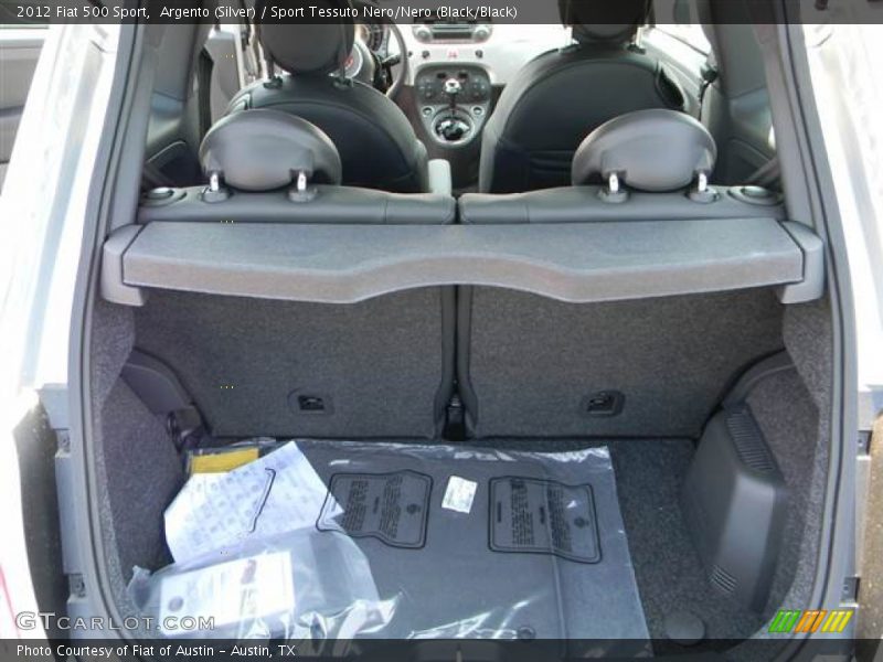 Argento (Silver) / Sport Tessuto Nero/Nero (Black/Black) 2012 Fiat 500 Sport