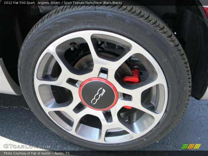Argento (Silver) / Sport Tessuto Nero/Nero (Black/Black) 2012 Fiat 500 Sport