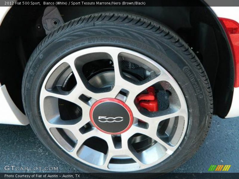 Bianco (White) / Sport Tessuto Marrone/Nero (Brown/Black) 2012 Fiat 500 Sport