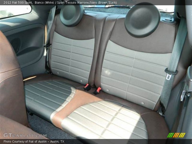 Bianco (White) / Sport Tessuto Marrone/Nero (Brown/Black) 2012 Fiat 500 Sport